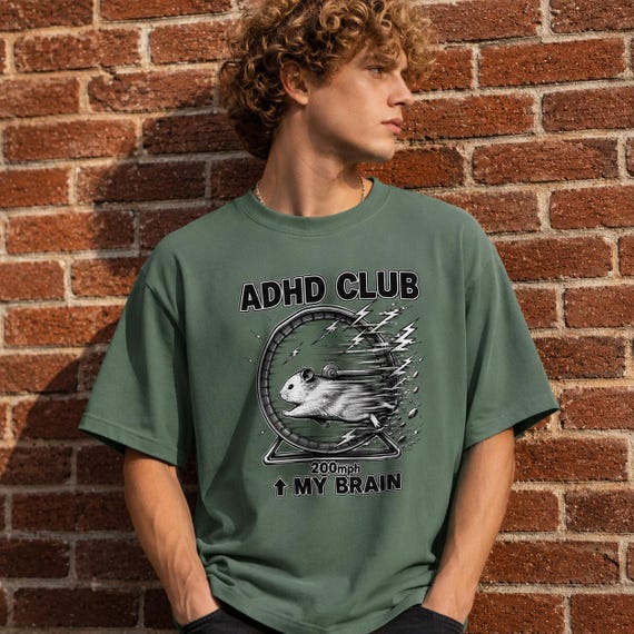 ADHD Club hamster graphic T-shirt